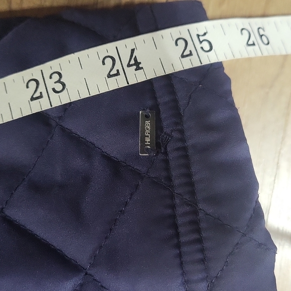 TOMMY HILFIGER Navy Blue Lightweight Quilted Hooded Puffer Jacket-Flawed - Picture 16 of 16